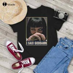 Horizon Horror I Said Goddamn Funny Vintage T-Shirt, Pulp Fiction Shirt, Mia Wal