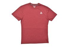 Reebok Men’s Delta Core SS Tee Rhubarb Heather Performance Shirt Size Small NEW