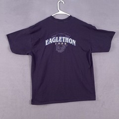 Vintage 90s Harley Davidson Tee Mens 2XL Deep Plum Purple Eaglethon 1999