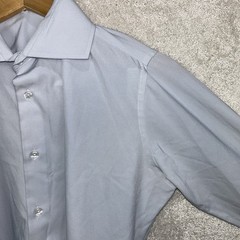 State & Liberty Athletic The Javier Pale Blue Spread Collar Stretch Button Shirt