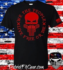 t-shirt, We Teh People, Live Free Or Die, Gun Rights, Skull,Patriotic,Custom tee