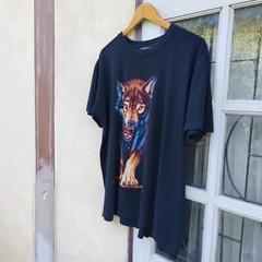 Vintage Growling Brown Wolf Great Wolf Lodge T Shirt