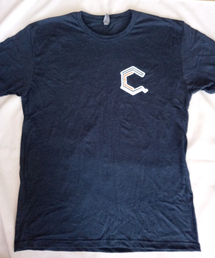 NEXT LEVEL T-Shirt adult Size L dark Gray Short Sleeved w/logo Comfy -New