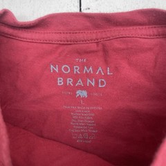 The Normal Brand Red Long Sleeve Pocket T Shirt Mens Size Large