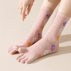 Womens Toe Socks Five Fingers Cute Colorful Ankle Athletic Running Separated