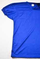 men’s Schutt practice jersey size S/M blue v-neck mesh design elastic sleeves