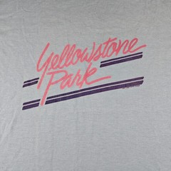 Vintage Yellowstone Park Shirt Mens Large 80s Single Stitch Retro Outdoor Nature