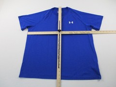 Under Armour Shirt Mens Large Blue Heatgear Athletic Casual Short Sleeve