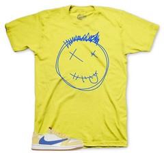 Sneaker Tees To Match Jordan 1 Canary Yellow Travis Scott – Smiley T-shirt