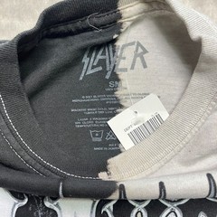 Slayer Skull Split Small Tee Tie Dye Thrash Metal Band Black White Shirt Rock T