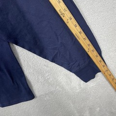 Hanes Henley Shirt Beefy Mens Size 2XL Blue 3 button Long Sleeve Cotton NWT