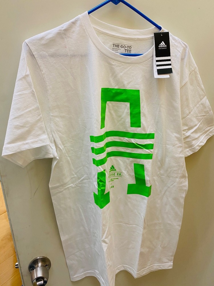 Mens Adidas The Go To Performance Tee t-Shirt-Size medium NWT white athletic co.