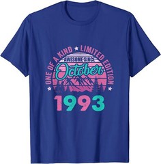 30 Years Old Awesome Since October 1993 30Th Birthday Unisex T-Shirt