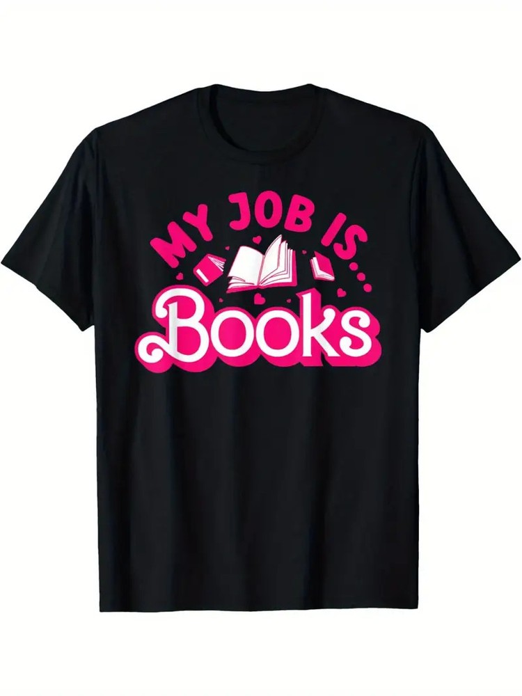My Job is Books Vintage Book Lover Gift Women’s Librarian Men’s T-Shirt▧