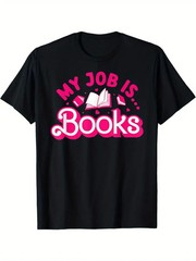 My Job is Books Vintage Book Lover Gift Women’s Librarian Men’s T-Shirt▧
