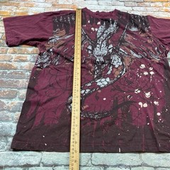 Request Shirt Adult Extra Large Red Y2K Dragon Vintage Graphic Tee Mens