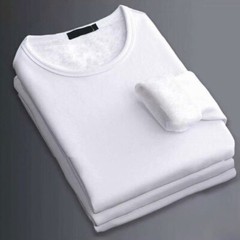 Men Thermal Fleece Lined T-shirt Winter Warm Tops Trouser Long Sleeve T-Shirt