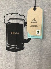 NWT Men Size M Prana Beer Belly Organic 60% Cotton Journeyman Heater Gray TShirt