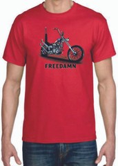 Adult DryBlend® T-Shirt – ( FREEDAMN – AMERICAN PRIDE / BIKER / CHOPPER)