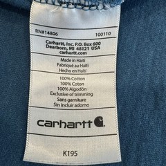 Carhartt Mens 2XL Blue Short Sleeve Logo Graphic T-Shirt Original Fit K195