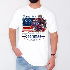 250 Years Shirt, Patriotic Eagle Floral Independence Day Tee