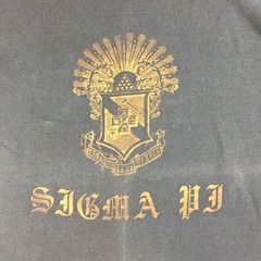 Vintage Single Stitch Sigma Pi T Shirt Men’s Size XL Faded Black Paper Thin Tee