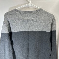 Lucky Brand Men’s Medium Henley Shirt Long Sleeve Gray Two-Tone 1/4 Button