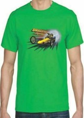 Adult DryBlend® T-Shirt – (YELLOW DRAGSTER LEGENDS – HOT ROD)