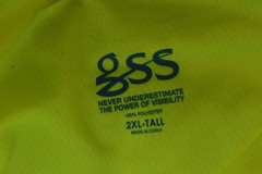 GSS Safety Shirt Mens 2XLT Tall Yellow Black Hi Vis Reflective ANSI Class 2