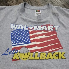Vintage Walmart Smiley Face T-Shirt Gray “Let’s Rollback” Size XXXL