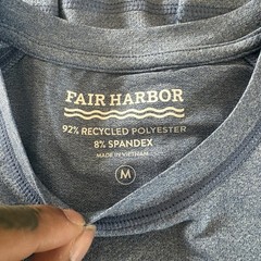 Fair Harbor Breezeknit Tee Shirt Heather Navy – Men’s Sz Medium M