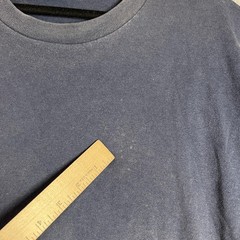 Reebok Shirt Mens L Blue Diagonal Graphic Logo Big Side Print Sport Tee