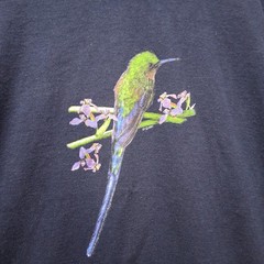 Vintage 2001 Alore Hummingbird T-Shirt Men’s Medium Navy Blue Made in USA