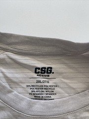 CSG Men’s Gray Active Reform T-Shirt Size 2XL