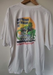 VTG Distressed Hanes Beefy Valkyrie Hot Rod Dragon Graphic T-shirt Adult XXL