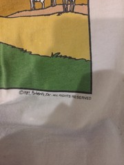 1992 copyrightGary Larson / The Far Side artworkMade in USA Bay Side tag