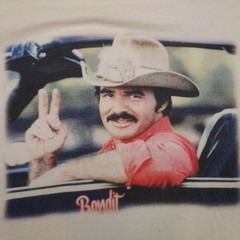 SMOKEY and the BANDIT T Shirt Burt Reynolds Mens Large Cream Graphic Movie