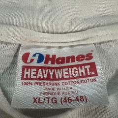 Vintage Hanes Heavyweight Shirt Mens XL White Bird Wildlife Graphic Made USA 90s