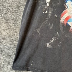 Marvel Avengers X-Men Mad Engine Graphic T-Shirt Mens XL Black Captain America