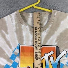 MTV Shirt Adult Large Tie Dye Music Television Racing Sports Car Graphic Tee