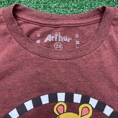 Arthur PBS Cartoon Intro T-Shirt Short Sleeve Red Mens Size 2XL