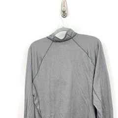LL Bean Men Size Large TALL LT Shirt 1/4 Zip Pullover Top Gray Base Layer