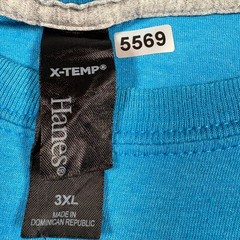 Hanes X Temp T-Shirt Mens 3XL Blue Scoobert Scooby Doo Embroidered Logo Cartoon