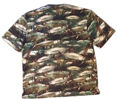 Reel Legends Performance Fish Pattern Activewear T-Shirt Men’s Size XL