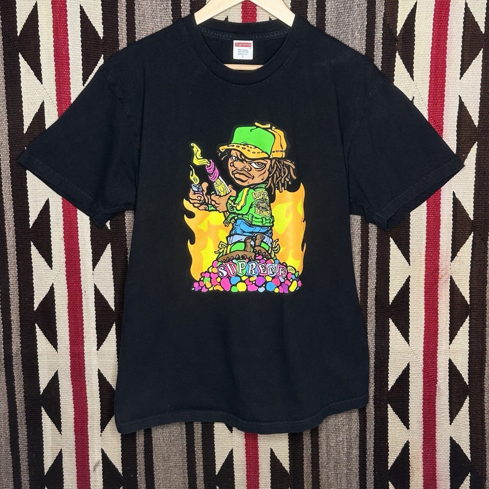 Supreme New York Molotov Kid Tee Black Shirt Men’s Size Large