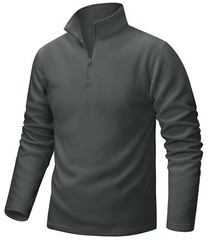 Mens 1/4 Zip Pullover Fleece Jacket Long Sleeve Warm Casual Athletic Sweatshirts