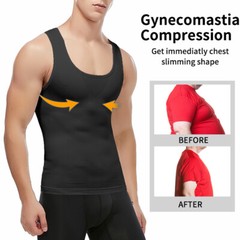 Mens Belly Compression Vest T Shirt Slimming Body Shaper Shapewear Tank Top