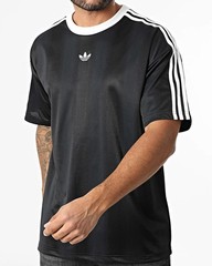 NEW MEN’S ADIDAS ORIGINALS TREFOIL JACQUARD SHIRT ~SIZE MEDIUM #JW587 BLACK