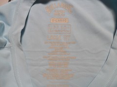 XL UV Surf Sun Rash Guard Billabong Baby Blue Shirt
