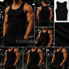 6 Packs Mens 100% Cotton Tank Top Wife A-Shirt Beater Undershirt Ribbed Muscle